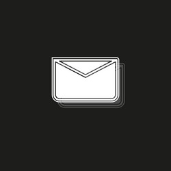 message icon envelope - mail send letter vector image