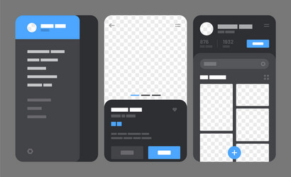 mobile app concept flowchart with ui elements vector image