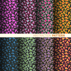 set the triangle pattern vector image