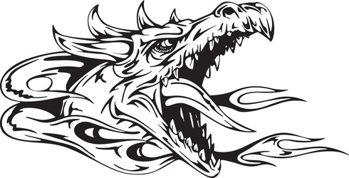 Dragon Head - Dark Majesty Vector Image