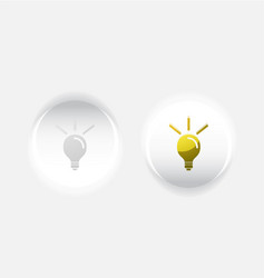 light bulb new idea concept web button vector image