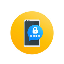 mobile security password access authentication vector image
