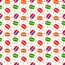 seamless pattern with macaroons vector image