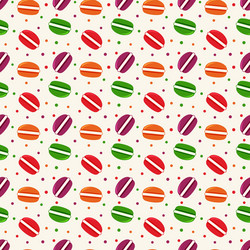 Seamless pattern with macaroons vector