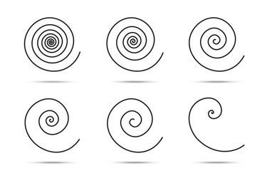 Spiral Element Set - Abstract Swirls vector image