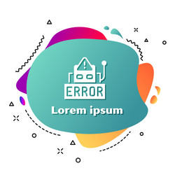 white error in operation program robot vector image