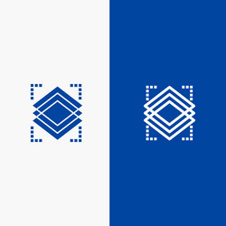 layers object layer server line and glyph solid vector image