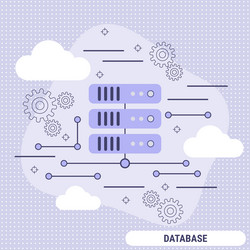 database web server concept vector image