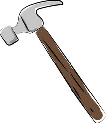 Hammer drawing on white background vector