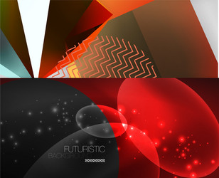 set geometric backgrounds vector