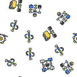 System analyst data seamless pattern vector