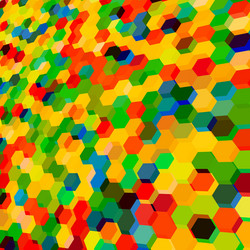 abstract background with colorful hex polygons vector image