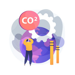 Global co2 emissions abstract concept vector