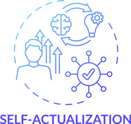 self actualization blue gradient concept icon vector