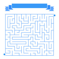 Abstract simple rectangular isolated labyrinth vector