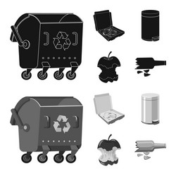 isolated object of dump and sort symbol set vector image