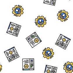 System analyst data seamless pattern vector