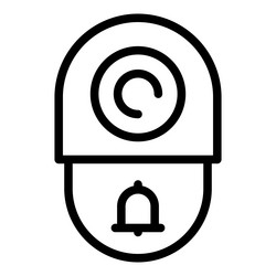 voice video intercom icon outline door vector image