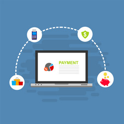 concept online and mobile payments for web page vector