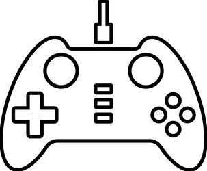 controller gamepad joypad line icon outline vector image