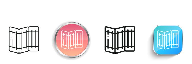 divider icon thin linear regular and button style vector image