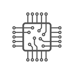 Microchip Processor Icon vector image