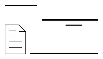 minimal document layout with horizontal lines vector image