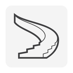 Stair icon black vector