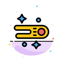 astronomy comet space abstract flat color icon vector image