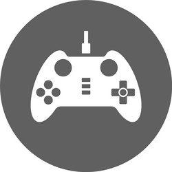 Controller gamepad joypad icon gray graphics vector