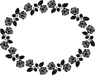 Elegant Rose Frame Royalty Free Vector Image - VectorStock