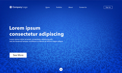 Landing page abstract background website template vector