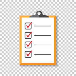 to do list icon checklist task in flat style vector image