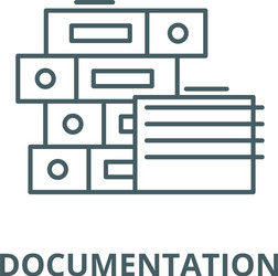 documentation line icon linear concept vector image