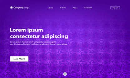 Landing page abstract background website template vector