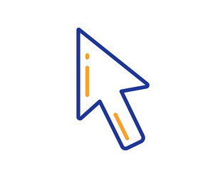 mouse cursor line icon click action sign vector image