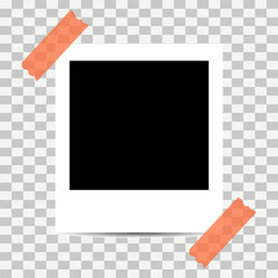 old photo empty frame isolated on transparent vector image