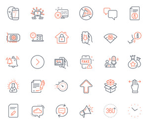 Technology icons set included icon as timer time vector