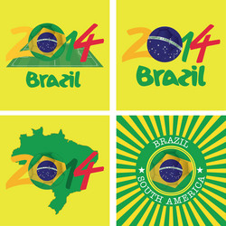 abstract background with a brazil allusive objects vector image