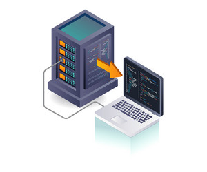 programming languages for server side development vector image