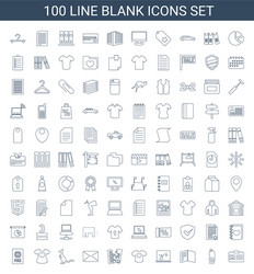 100 blank icons vector