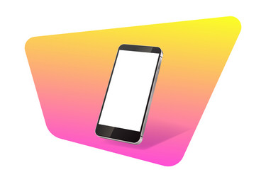 3d realistic smartphone mockup with blank display vector