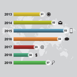 bar chart graph diagram statistical horizontal vector image