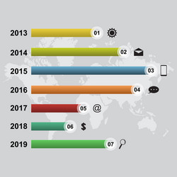 Bar chart graph diagram statistical horizontal vector