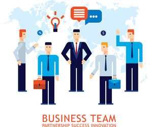 Businessman partnership teamwork collaboration vector