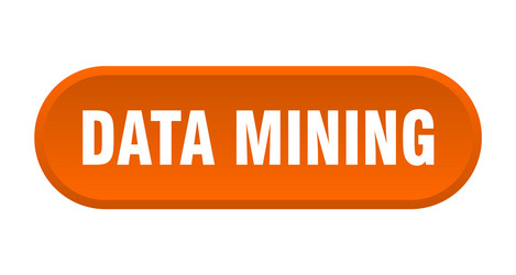 data mining button rounded sign on white vector image