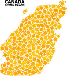 Gold rotated square pattern map bowen island vector