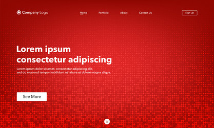 Landing page abstract background website template vector