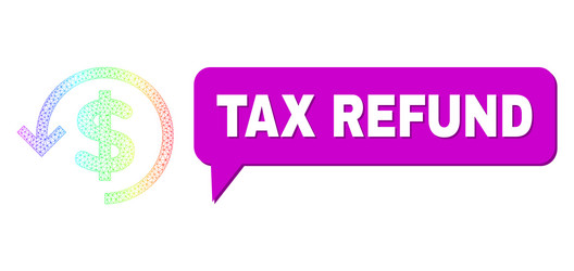 spectral net gradient refund icon and tax vector