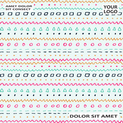 abstract pattern with color hand drawn strokes vector image